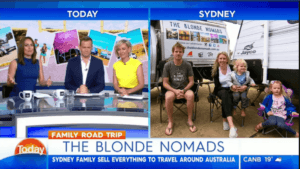 The Blonde Nomads on TODAY SHOW www.theblondenomads.com.au