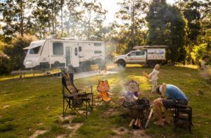 www.theblondenomads.com.au camping at Left Of Field in Tasmania