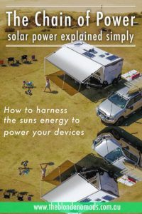Solar Power simplified the chain of power by the blonde nomads www.theblondenomads.com.au
