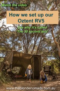 Oztent - how to set up the rv5 www.theblondenomads.com.au