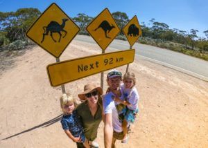 Travelling on the Nullarbor as we travel around Australia - the blonde nomads