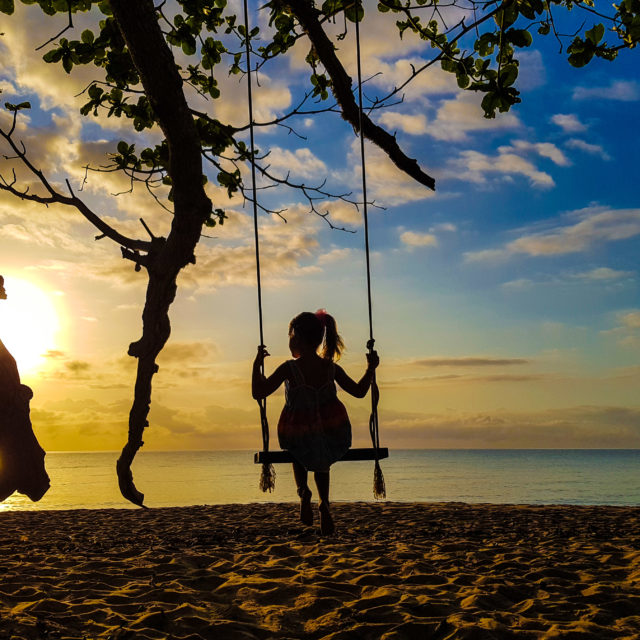 Marli from The Blonde Nomads enjoying a swing in TNQ