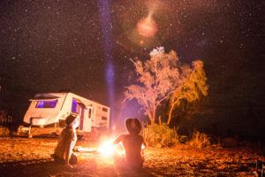 Outback camping under a million stars as we celebrate 1 year being full time Nomads - the blonde nomads
