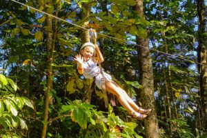 Zip-lining at Nanuku kids club