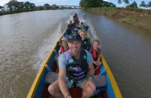 We all loved the long boat tour on the way to the waterfall