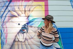 Street art at Emu Park with The Blonde Nomads