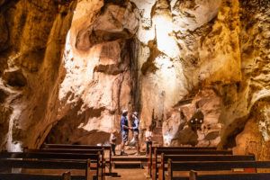 We got married at the The Cathedral Cave at the Capricorn Caves with the blonde nomads