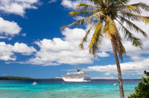 Our floating home - the Carnival Spirit in New Caledonia