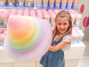 Rainbow Fairy Floss tastes as good as it looks with the blonde nomads