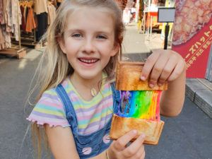 RAINBOW cheese toasties for the WIN