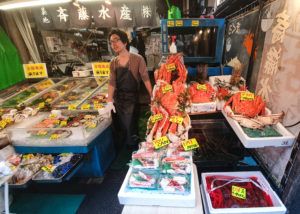 Tsukiji Fish Market is full of amazing sights and smells AND yummy food