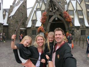 The Wizarding World of Harry Potter at Universal Studios Japan with the blonde nomads