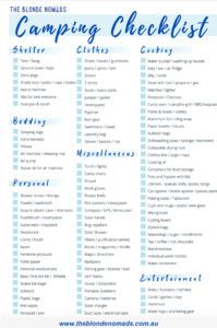 Camping Checklist for your camping adventures 
