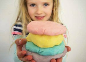 Fun activities at home with kids, making play dough