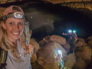 Delving deep underground in a remote cave on the Nullarbor