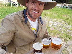 Beer tasking at Lucky Bay Brewing