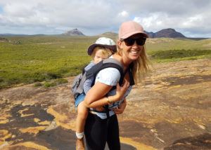 Z-man Enjoy the ride on Mums back walking in lucky bay