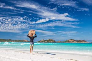 Lucky Bay is a great place for surfing 
