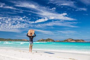 Lucky Bay is a great place for surfing