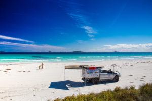 Can it get any better? Set up for some fun on Le Grand Beach.