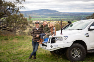 Happy days, exploring the rolling hills and property near our cabin