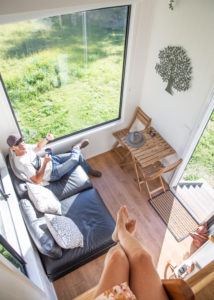 Our queen size loft bed was super comfy and the surrounding views stunning