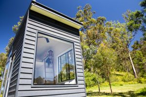 This huge window was our favourite feature of our tiny home