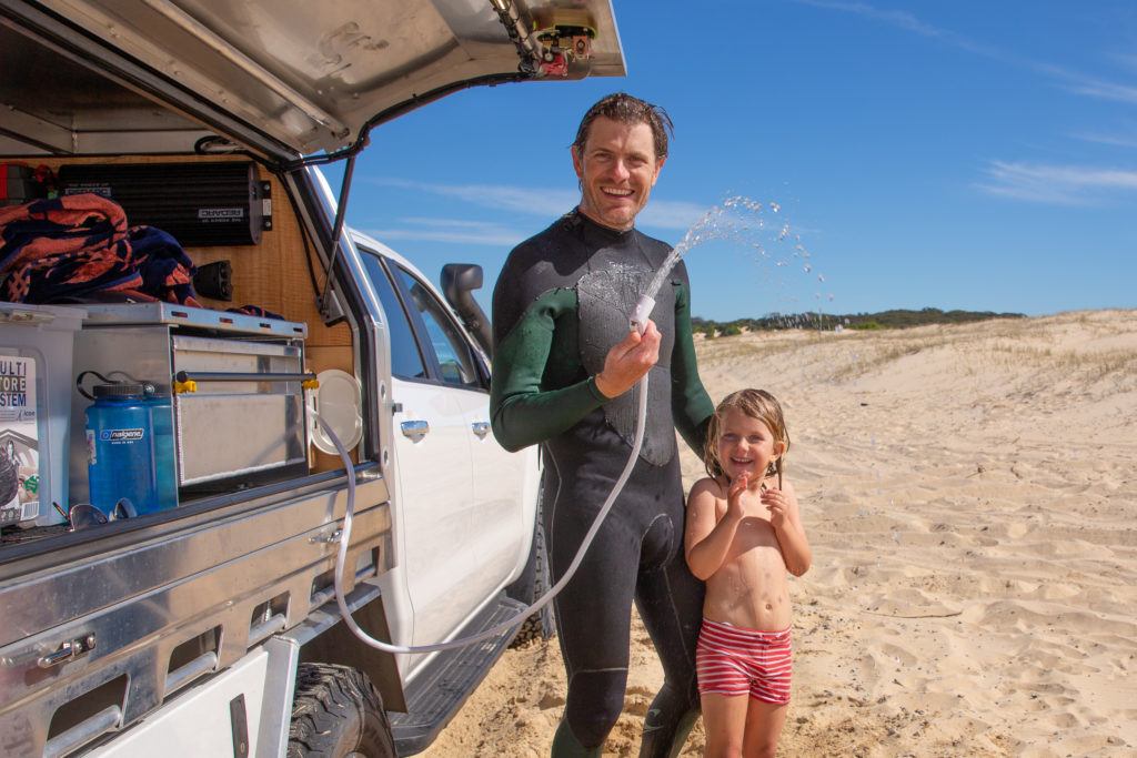 Warm showers after a surf at the beach are the best 